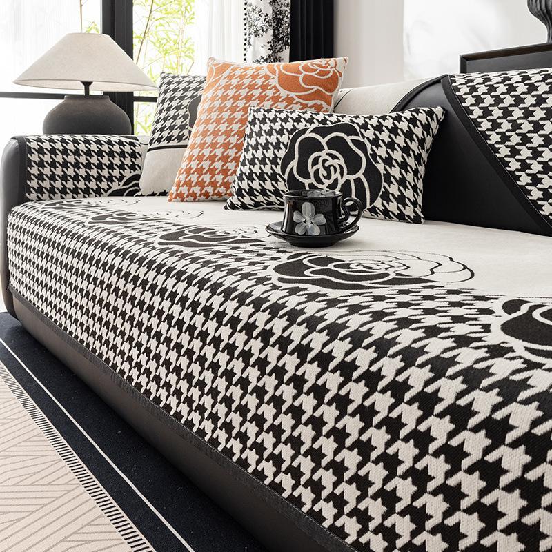 Sofa Cushion Four Seasons Universal Light Luxury High Sense Non-Slip Cushion Chenille Sofa Cover Cover Cloth