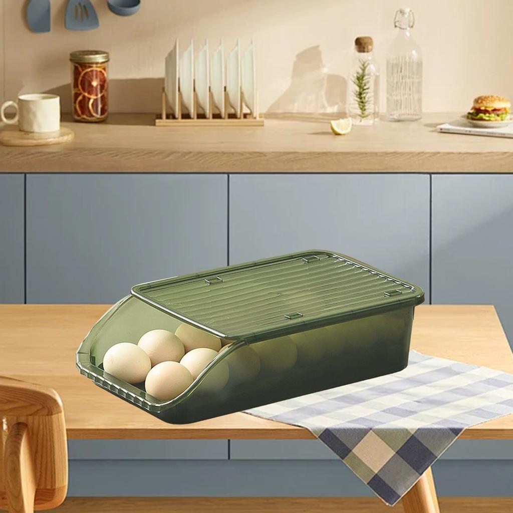 Egg Holder Innovative Auto Rolling Egg   Stacked Egg Tray Fridge Egg Storage Box for Home Kitchen