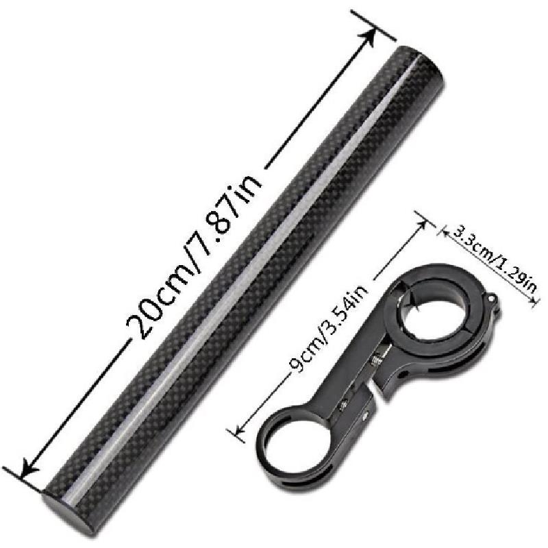 Extension de Guidon de Trottinette Électrique Support de Montage pour Klaxon et Lumière Adaptateur Rehausseur de Guidon Lampe de Vélo Accessoires