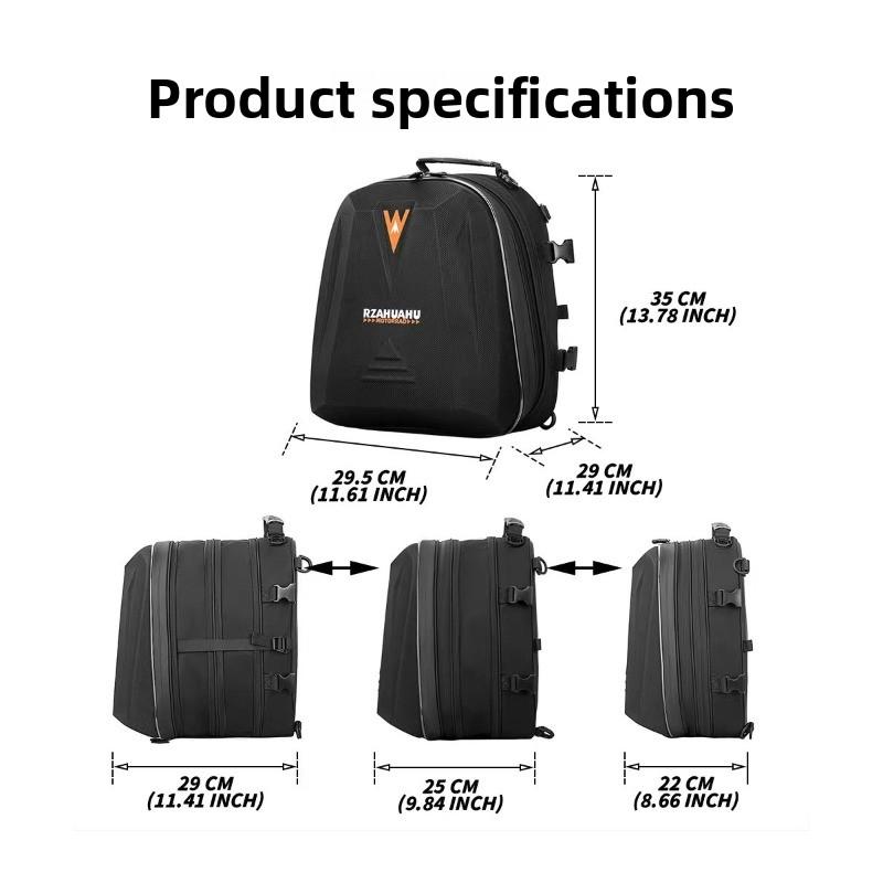 Motorcycle Helmet Bag Tail Bag Multifunctional Rear Motorcycle Seat Bag Waterproof Motorcycle Bag Rider Backpack Luggage Storage
