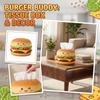 Creative Desktop Tissue Box Cover Cute Hamburger Shape Decorative Napkin Holder for Home Office Table Accessory