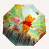 Ombrello Automatico Apri e Chiudi Winnie the Pooh e Pimpi - Ombrello Pieghevole Portatile a 8 Stecche con Manico in Plastica, Adatto per il Tempo Libero
