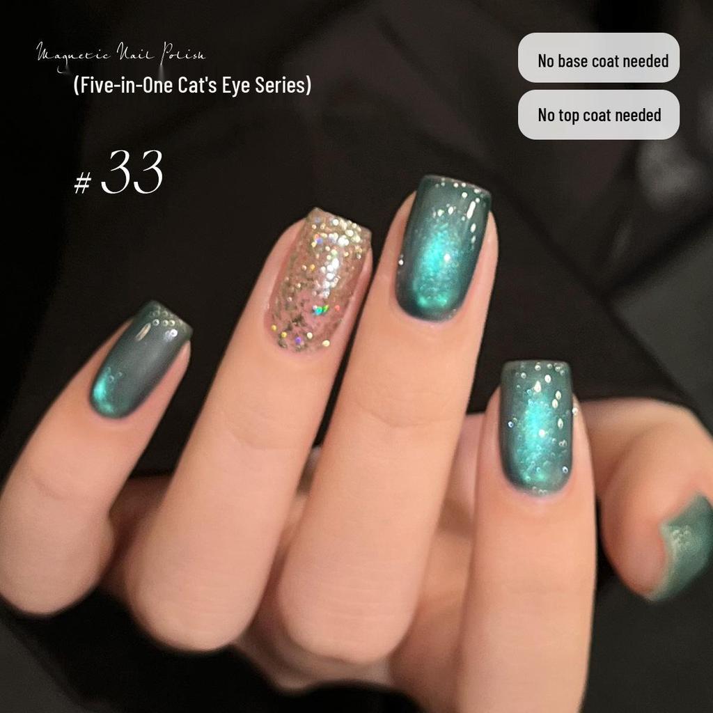 KaSi 2025 Autumn/Winter Sparkle Cat Eye Gel Polish - One-Step, Five-in-One Color for Nail Art