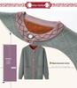 Women's Fleece-Lined Knitted Cardigan for Autumn/Winter - Ideal for Middle-Aged and Elderly.