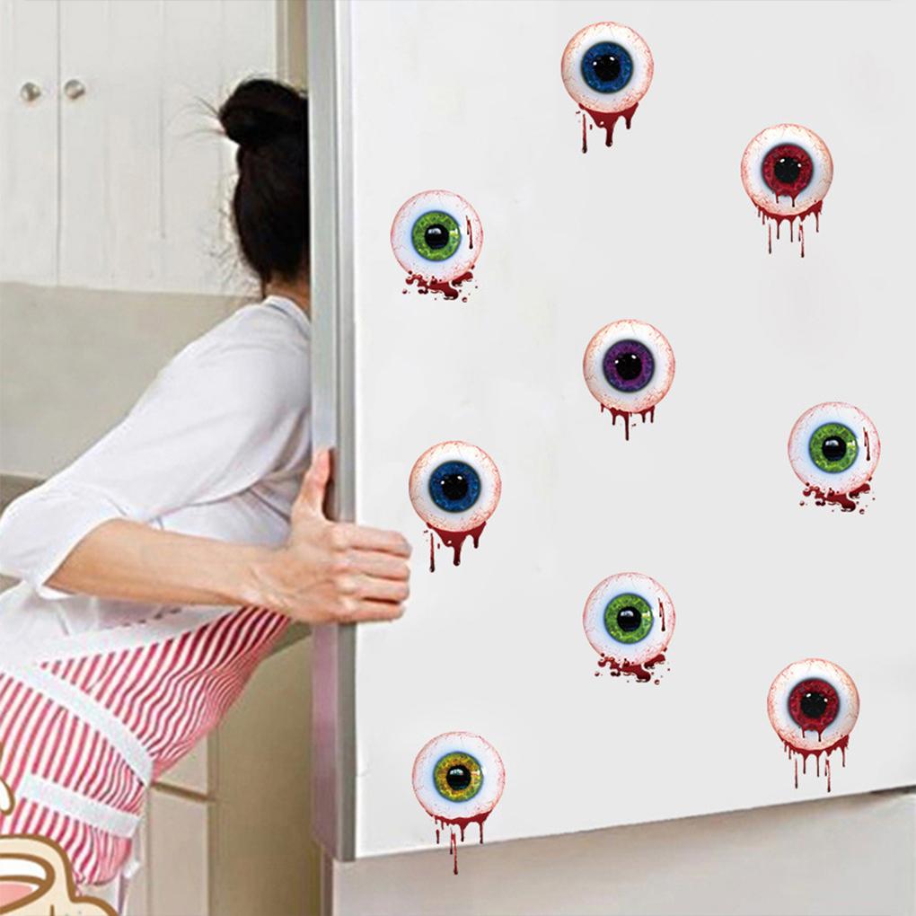 5x Scary Halloween Terrifying Eyeball Window Sticker For Party Decoration Terrifying Eyeball Sticker