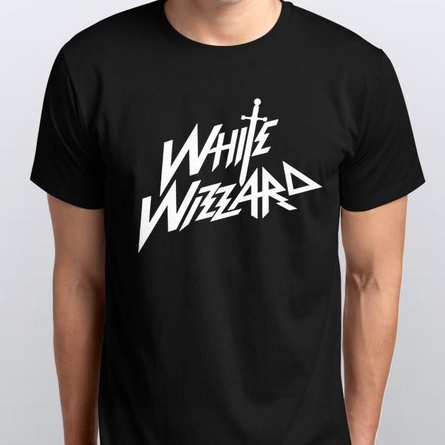 WHITE WIZZARD T-SHIRT All sizes S M L XL 2 3 4 XL colours Black, White 2XL