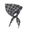 New retro versatile plaid triangle scarf, headscarf, silk scarf for women's light and thin neck protection and waist multi-purpose scarf