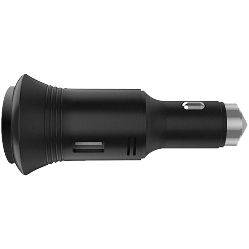 QC3.0 Fast Charging Car Charger Adapters Double USB Port with Carbon Monoxide Detection & Window Broken Function