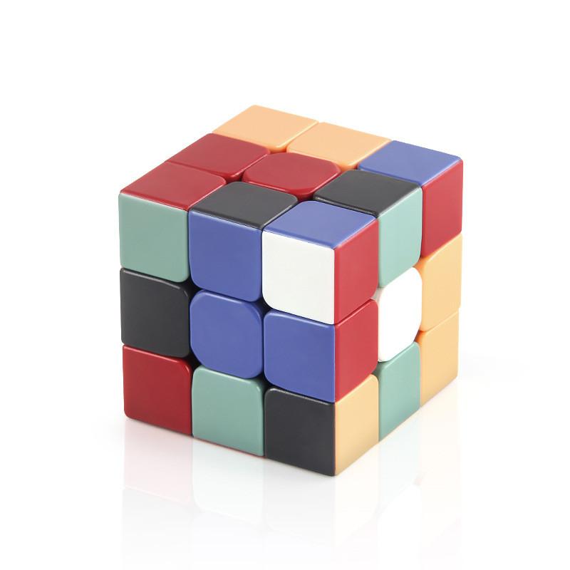 Bunter pädagogischer 3x3 Zauberwürfel Spielzeug mit geschmeidigem Feder mechanismus für Kinder