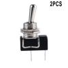 2 Piece 12V 10A Rocker For Toggle Switch with Removable Rubber Cover for Marine Panels Spade Terminals 12.5mm Mounting Size