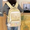 Schoolbag New Ins Wind Cute Fresh Schoolbag Multi-compartment Junior High School College Wind Casual Dopamine Contrasting Backpack