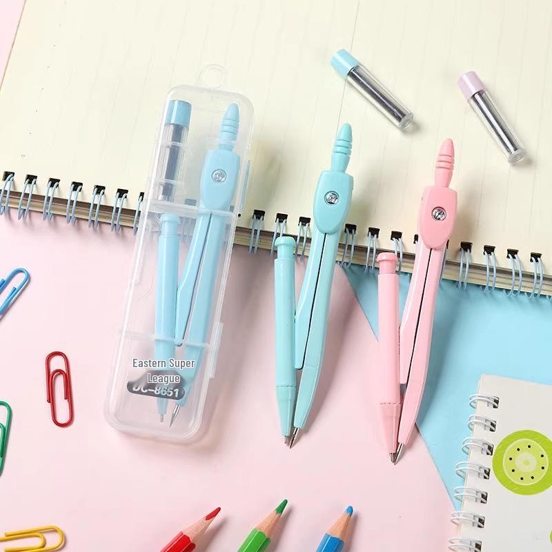 Junior High Alloy Compass Set: Exam & Design Drawing Tool for Students
