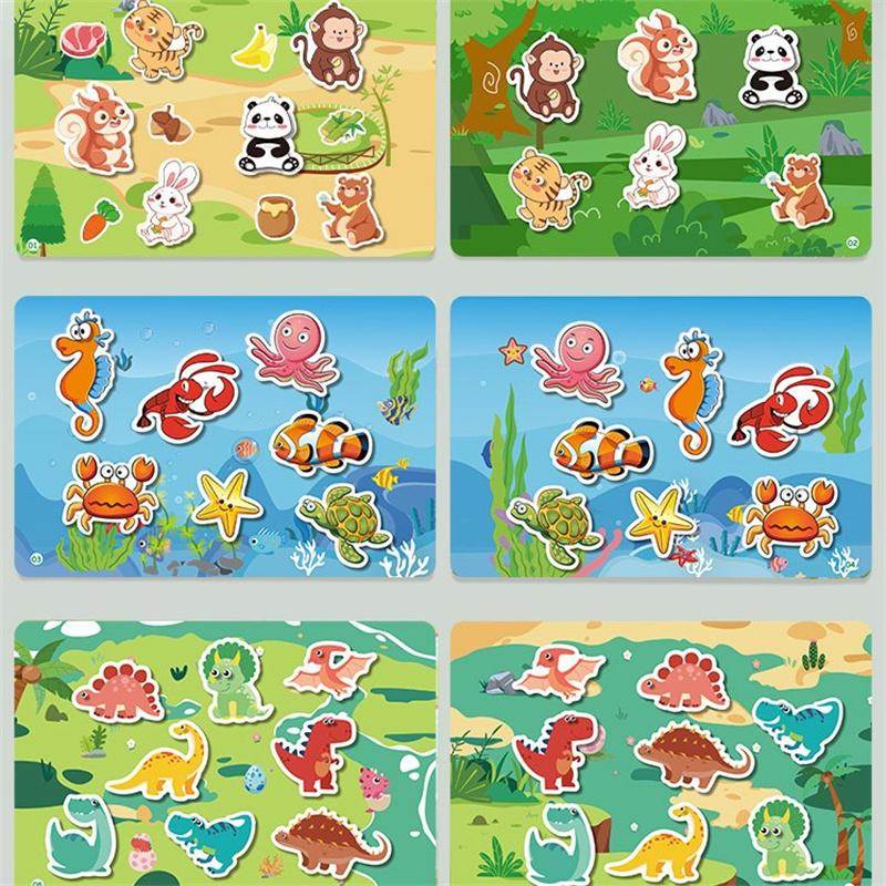 Toddler Busy Book With Velcro, Montessori Busy Book With Sticker, Early Learning Quiet Book For 1-3 Year Olds, Educational Toy