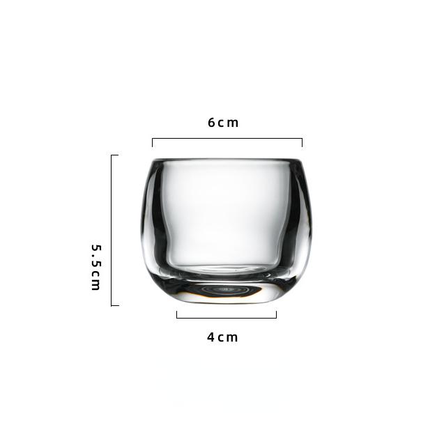 

Набор из 2 шт. Посуда Хрустальное стекло 80 мл Мастер-чашка Диспенсер для воды Кавайная Утолщенная Чайная чашка Дом Кофейная посуда Чайная посуда Кофейные чашки 80ml