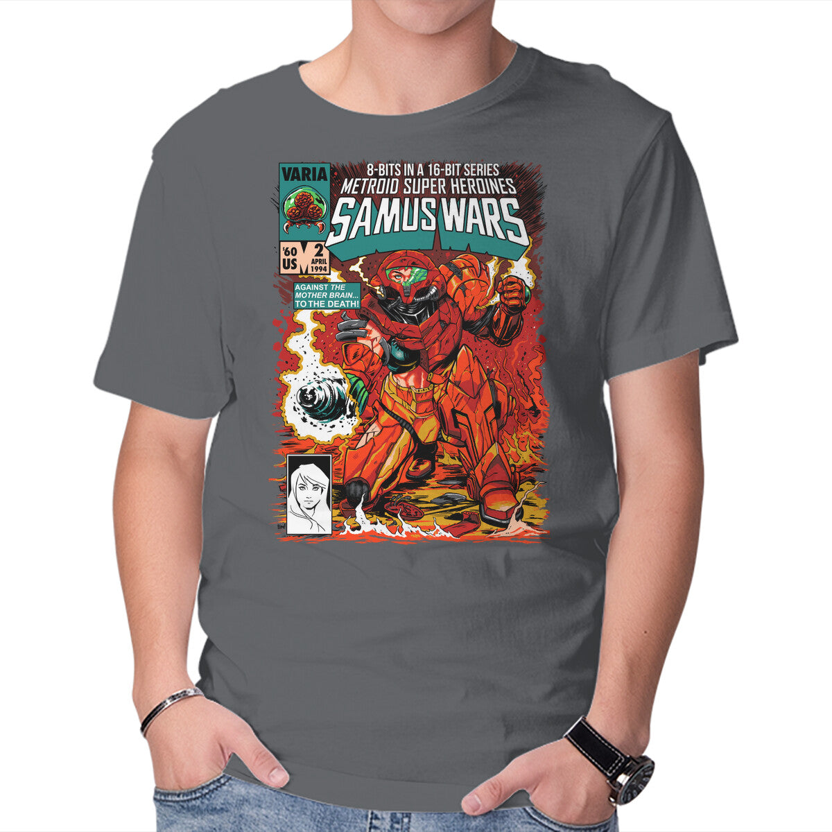 Unisex Crew Neck T-Shirt Samus Wars Graphic Short Sleeve Casual Tee XXXXL