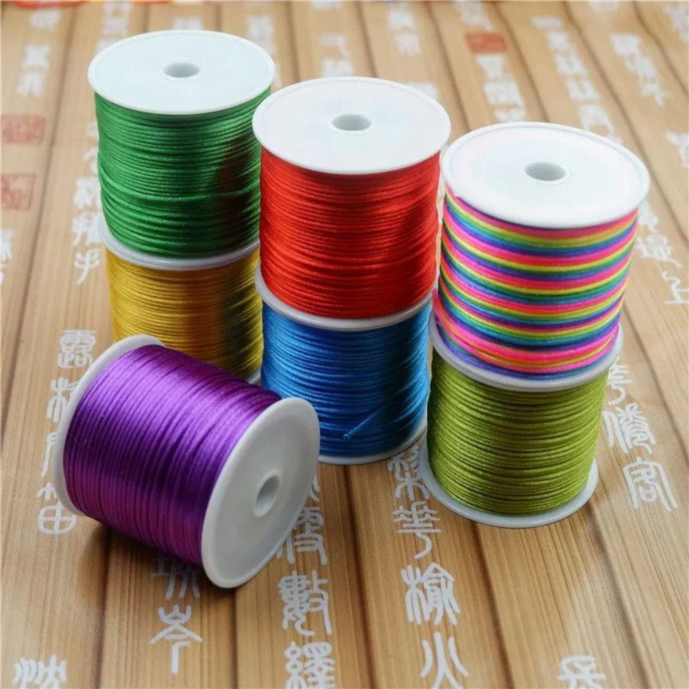 Satin Finish Macrame Thread Cord Flexible DIY Bracelet Cord Beading String  Handicraft Supplies