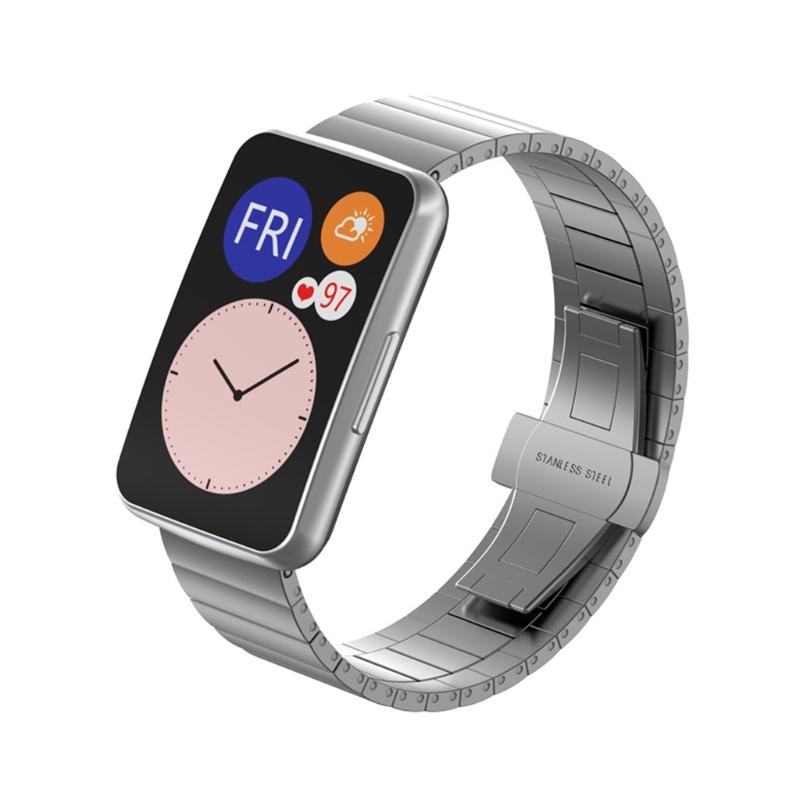 Correa de acero inoxidable Pulsera Correa Reloj Banda para-Huawei Watch Fit  Watch comprar a buen precio — entrega gratuita, reseñas reales con fotos —  Joom