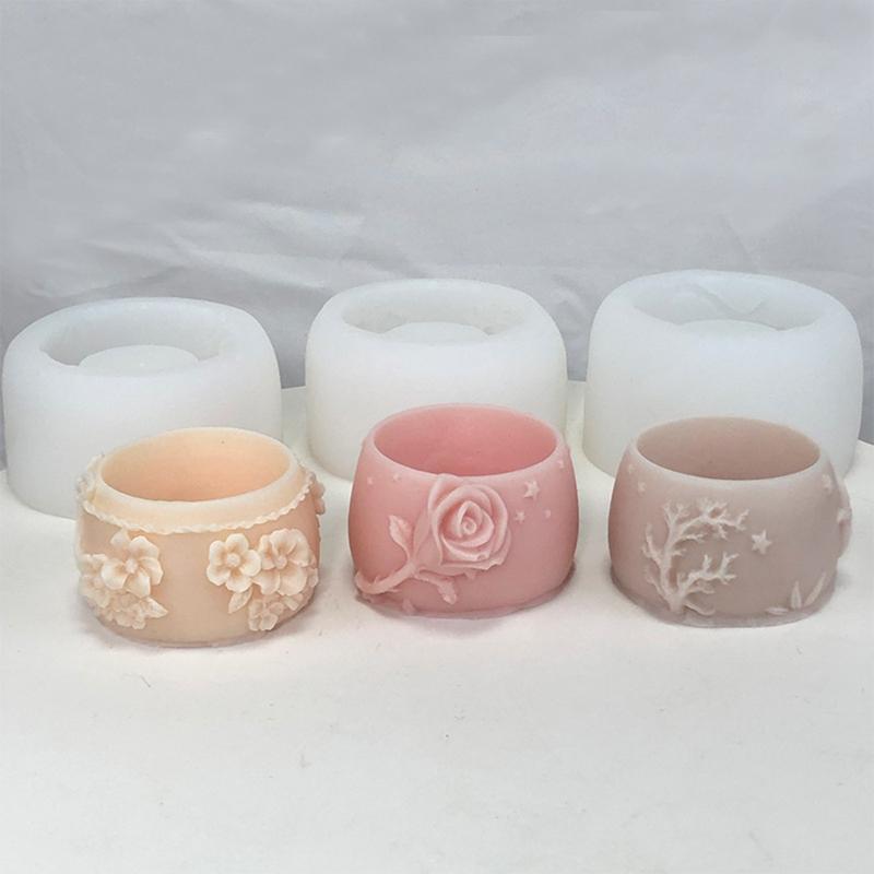 Śliwkowy Róż Geometryczna Forma do Doniczki Silikonowe Formy do Żywicy Ornament Forma Silikonowa do Robienia Doniczki na Sukulenty
