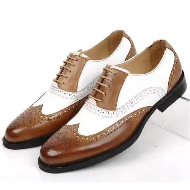 Oxfords Herren Lederschuhe Formelle Schuhe für Männer Brogues Oxfords Männliche Hochzeitsfeier Büro Business Schuh Mann Zapatos De Hombre