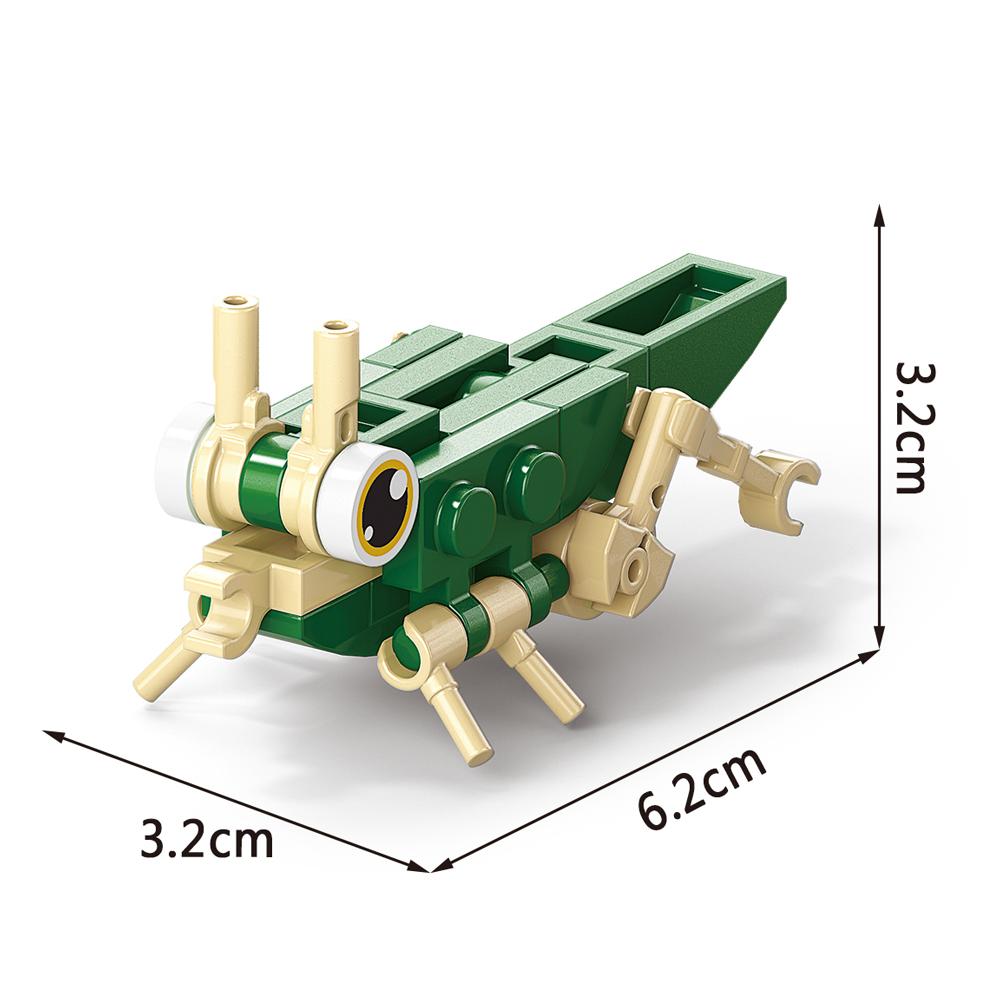 Insect World Animals Scorpion Mantis Ants Spider Birds Marine Animal Building Blocks Toys Desktop Ornaments Bricks Kids Gift