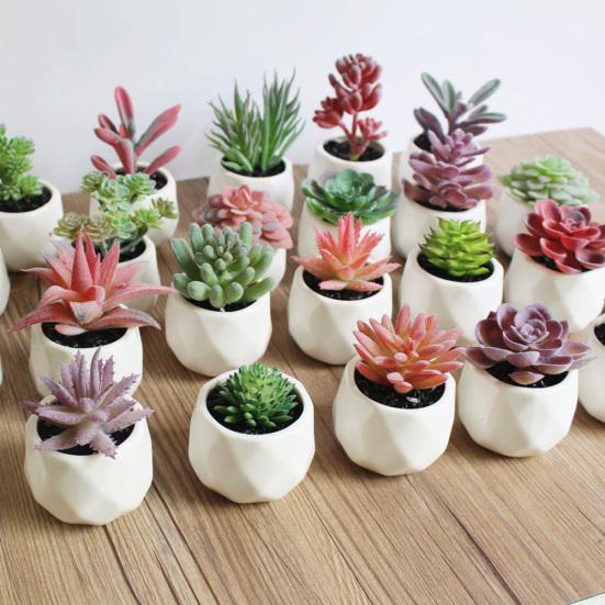1Pc Artificial Flower Succulent Plant Bonsai DIY Garden Office Home Party Decor