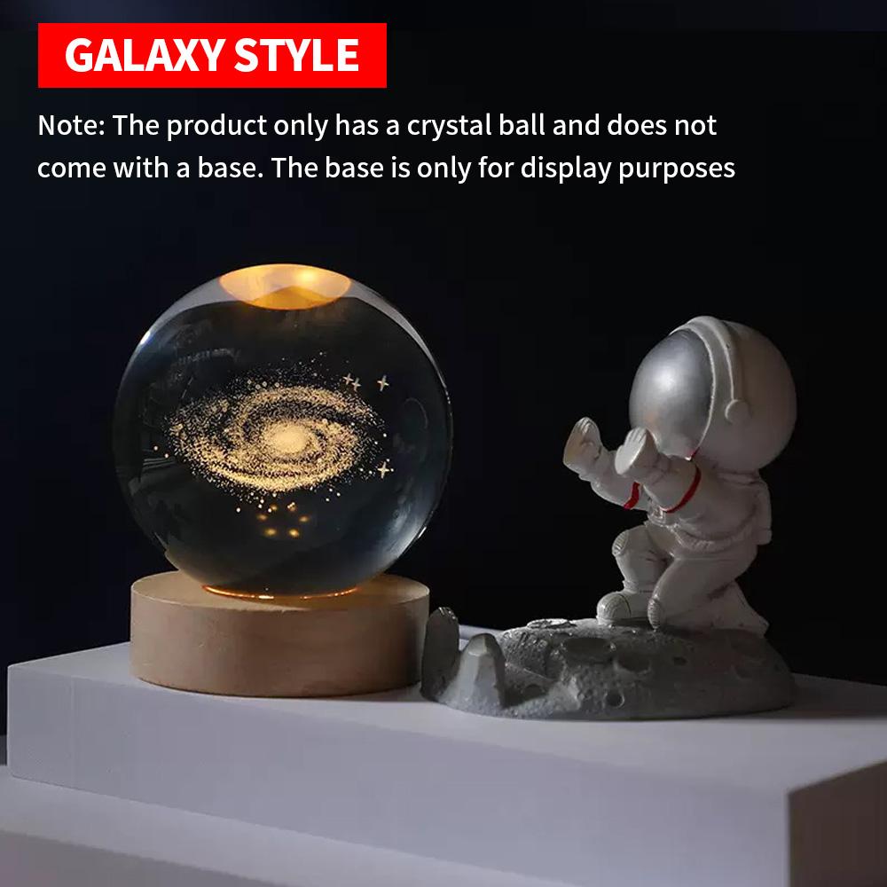 Creative 3D Carving Crystal Ball 8CM/3.15in Multiple Series Styles Suitable for Home and Office Desktop Decor