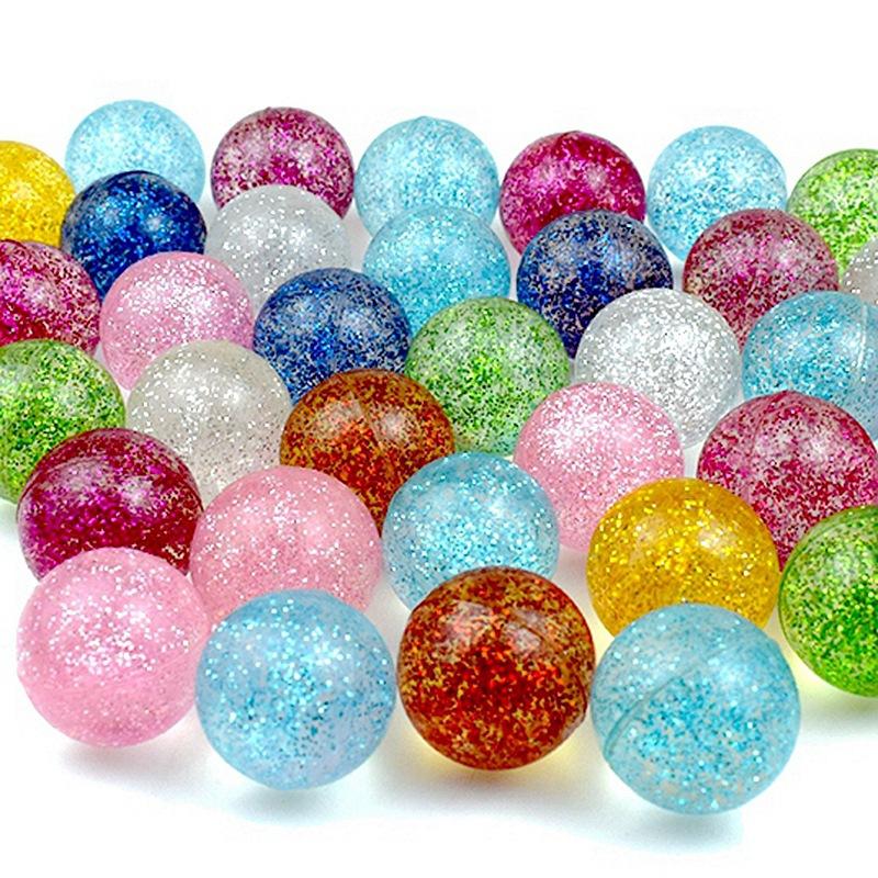12pcs 30MM Bouncy Ball Glitter Kids Toys Boys Girls Balle Rebondissante Kinder Spielzeug Balls for Children Toys