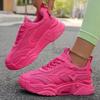 Women Purple Platform Sports Shoes Women Thick Sole Breathable Black Casual Shoes Fashion Slip On 2026 Outdoor Walking Sneakers