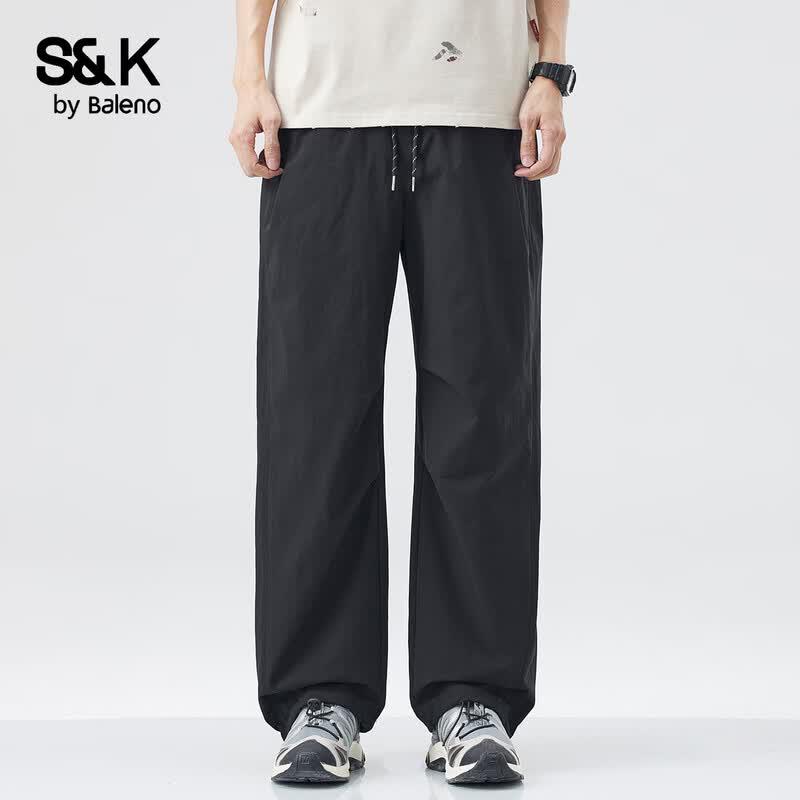 Baleno Men's S&K Relaxed Straight-Leg Casual Pants