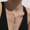 Oumaijia Collier Pendentif Goutte d'Eau en Verre Vert Bleu de Luxe Français pour Femmes – Bijou Chaîne Clavicule Minimaliste