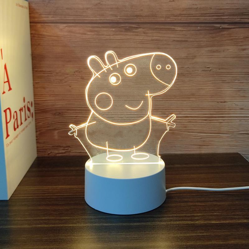 Luz nocturna LED 3D: Lámpara de noche creativa con protección ocular para dormitorio, alimentación por USB, ahorro de energía, perfecta para dormitorios y niñas.