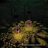 Cross-Border Iron Art Solar Lamp: Hollow Outdoor Courtyard Lawn Projection Light in Water Drop Shape
