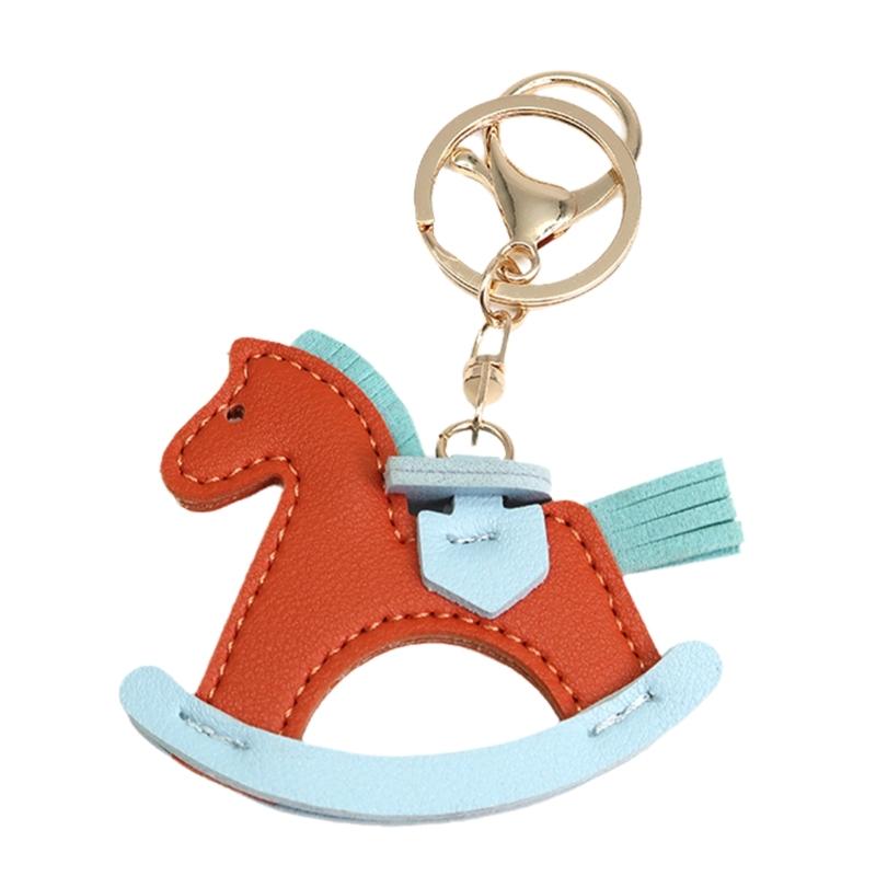 

Fashionable Key Pendant Horse Shape Multifuntional Accessory Everyday Use Key Jewelry Suitable for Keys Bags Decorating помаранчевий/червоний