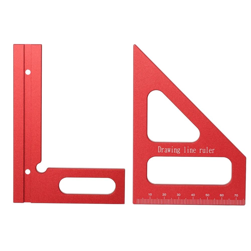 Winkelmesser, Gehrungsdreieck, Lineal, Aluminiumlegierung, hochpräzises Layout-Messwerkzeug für Holzbearbeitungsingenieure und Zimmerleute