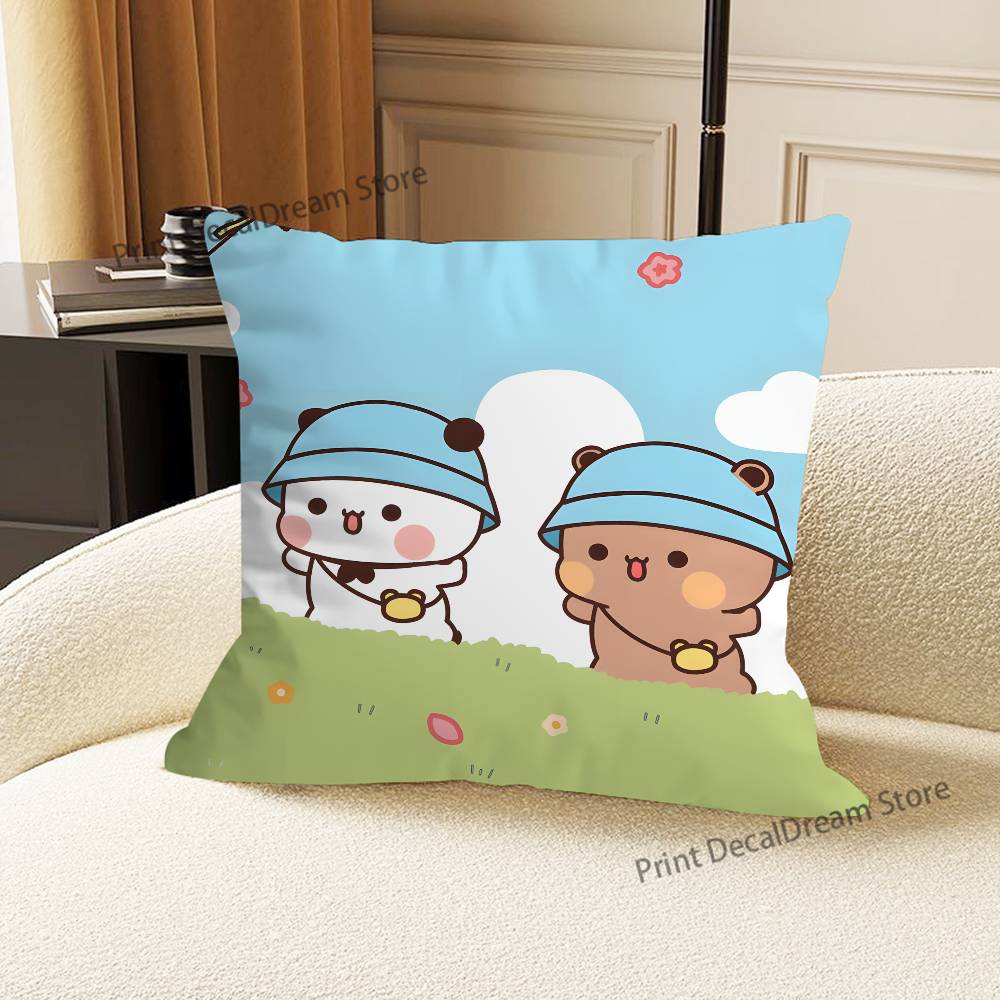 Cute Bubu Dudu Love Printed Pillow Cover Cushion Case Simple Sofa Pillow Case No Pillow Core