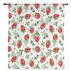 Summer Fruit Strawberry Flower Sheer Curtains for Living Room Space Decoration Window Curtains Cooking Space Tulle Voile Organza Curtains