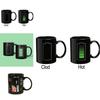 Color Changing Ceramic Mug With Light Bulb Tetris Battery Pattern For Gift Giving And Promotions