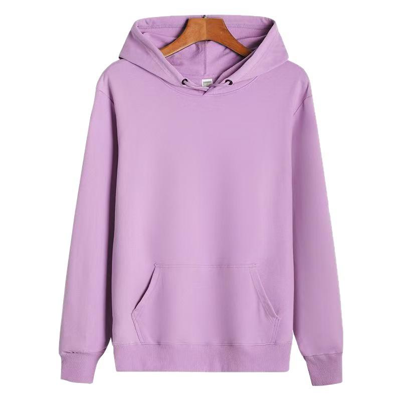 250-300g Cotton Fleece Hoodie Loose Fit Casual Sweatshirt Men Women