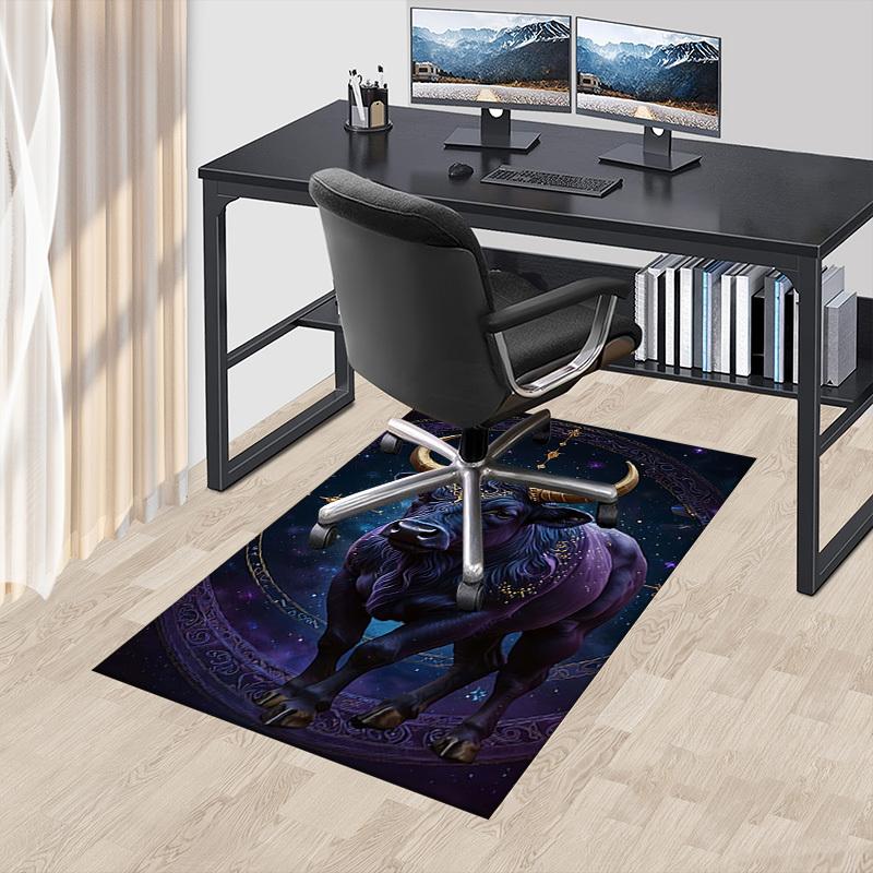 1PC Bull Zodiac Extra Large Non Slip Floor carpet, Office, family, Studio   Large Area Rug Indoor Rugs, Bold Statement Piece