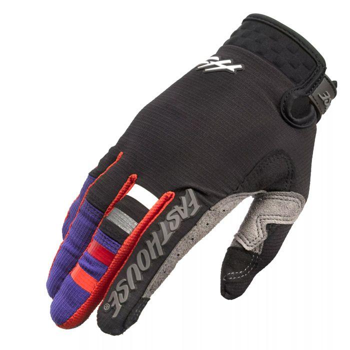 Gants - Fasthouse - Elrod Evoke - Noir/Purple - Respirant - Coupe fine