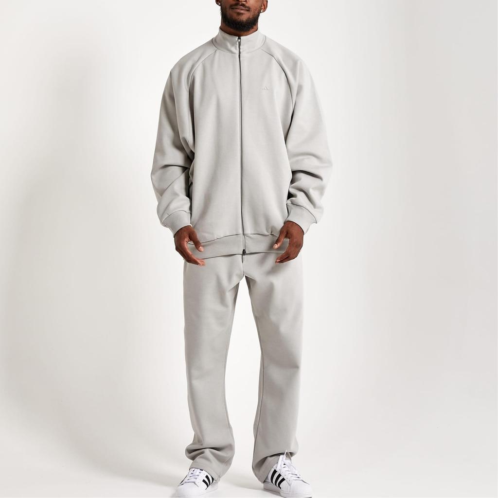 adidas Originals Basketball Chapter 1 Solid Logo Print Sports Jacket Unisex Jacket Gray HN9269