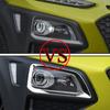 2 Teile/satz für Hyundai Kona Kauai 2017 - 2022 Nebelscheinwerfer Abdeckung Nebel Lampe Dekoration Pailletten Trim Auto