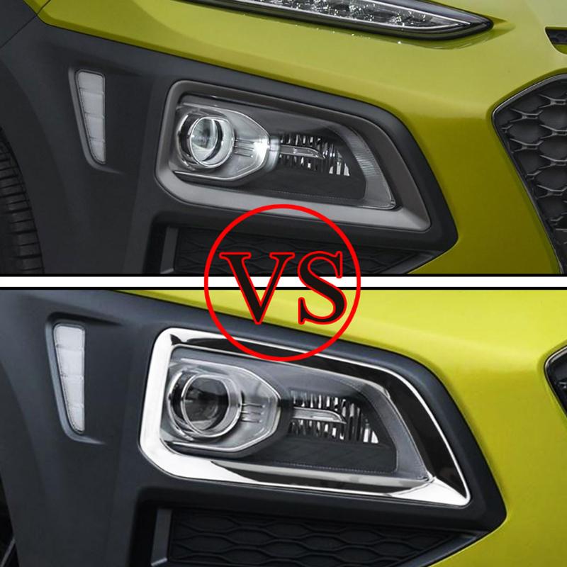 2 Teile/satz für Hyundai Kona Kauai 2017 - 2022 Nebelscheinwerfer Abdeckung Nebel Lampe Dekoration Pailletten Trim Auto
