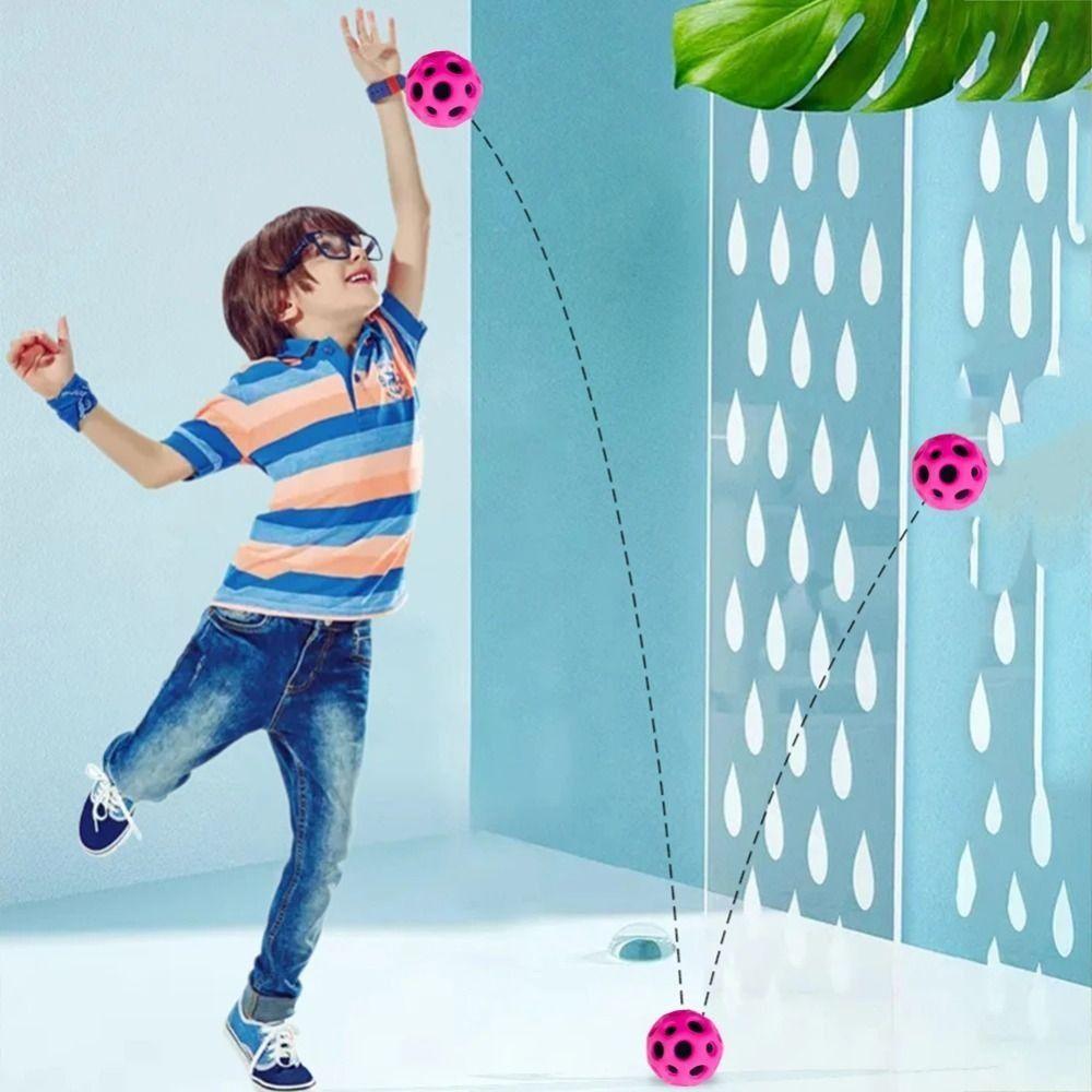 Hand Ball Game Wrist Return Rubber Ball Exercise Wrist Elastic Ball High Bouncing Ball  Kids Toy