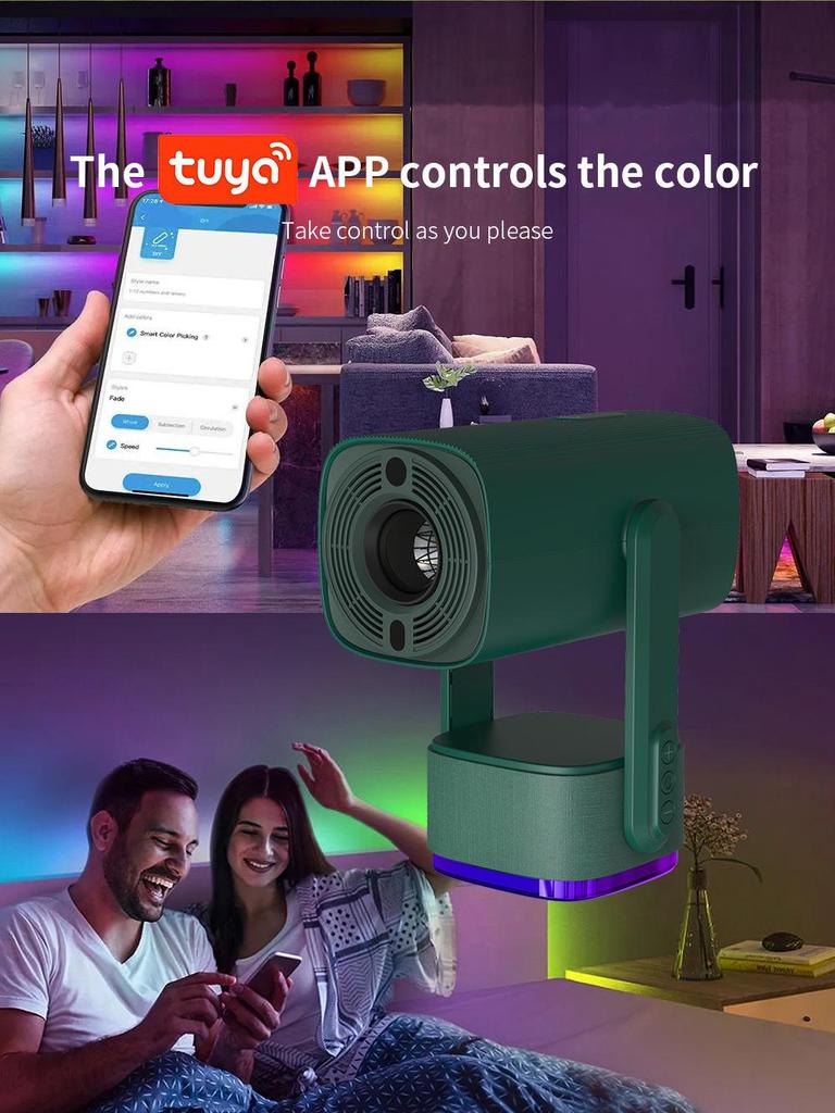 2025 K2 Smart 4K Gimbal Projector with Battery & Android Screen Mirroring