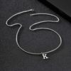 Simple A-Z Letter Necklace for Men Waterproof Stainless Steel 26 Letters Pendant Necklace Men’s Minimal Initial Necklace