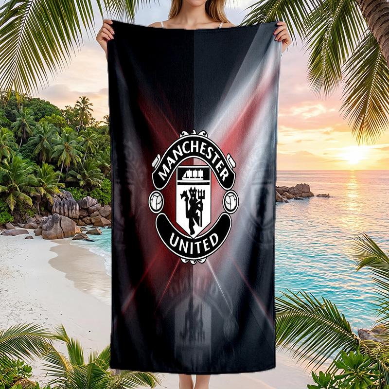 Telo da Spiaggia Asciugatura Rapida Manchester United FC Stampa Microfibra Assorbente Portatile da Viaggio per Nuoto