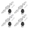 4 Pcs Crystal Handle with Plate European Style Modern Simple Pulls Handles for Drawer Dreser Cabinets