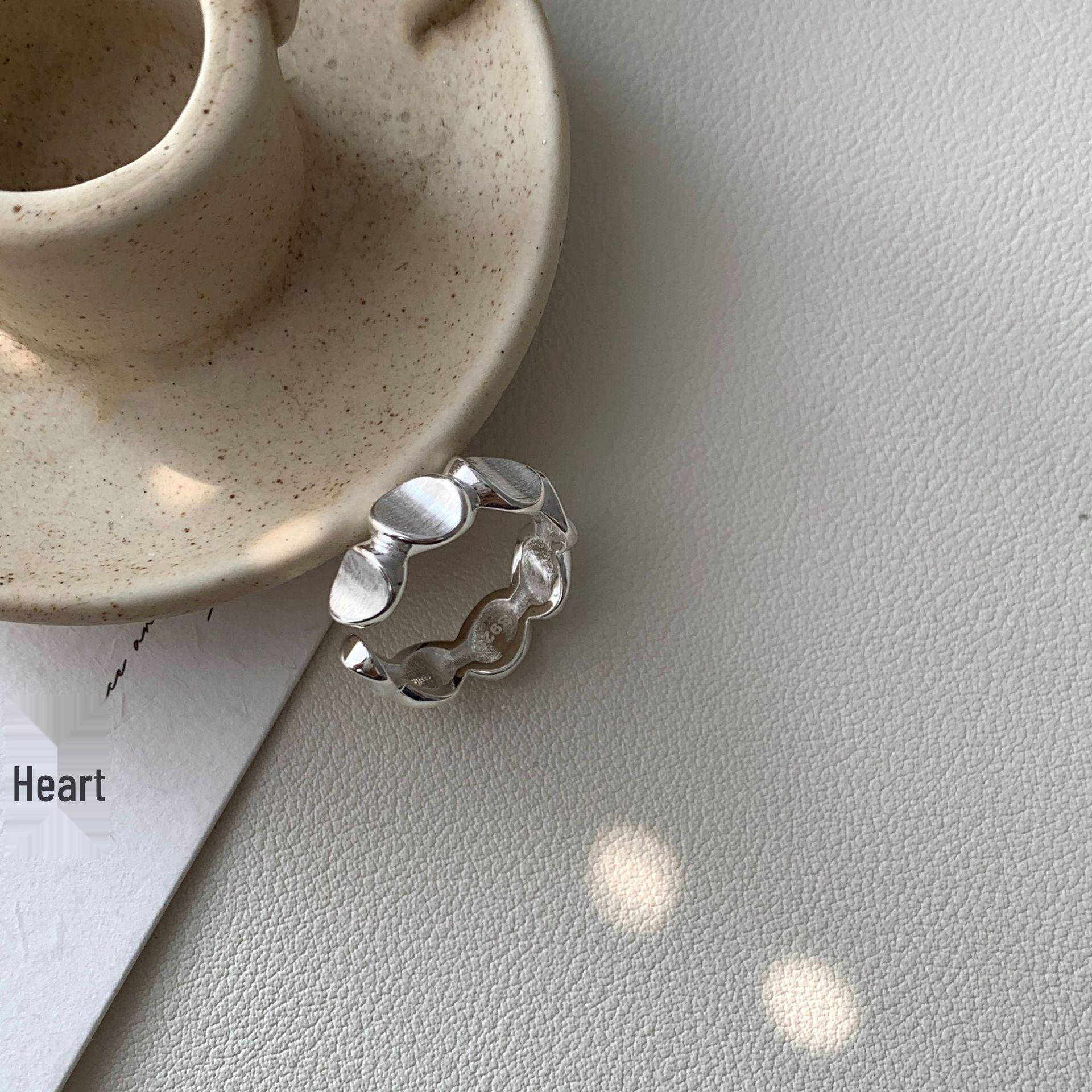 Silver Brushed Women s Creative Stacking Open Ring - Versatile, Niche Design Index Finger Accessory Adjustable Opening