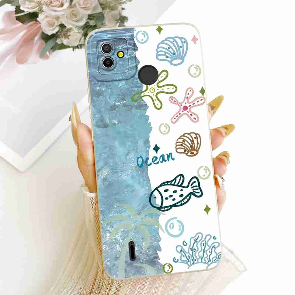 For Tecno Pop 5 BD2 BD2p BD3 Fashion Sunflower Shockproof Protector Phone Casing For Pop5 Pop 5 Soft Silicone Case 6.1"